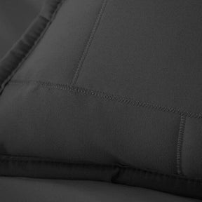 Twin/Twin XL Modern Brick Stitch Microfiber Reversible 2 Piece Comforter Set in Black - beddingbag.com