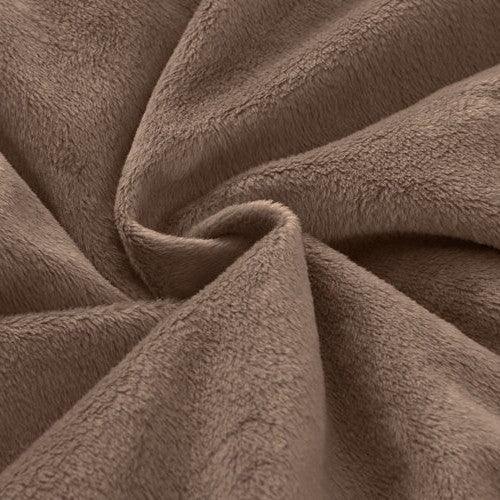 King Plush Microfiber Reversible Comforter Set in Chocolate - beddingbag.com