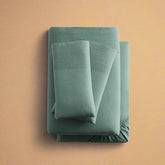 Malouf Linen-Weave Cotton Sheet Set - SAGE - beddingbag.com