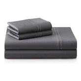 WOVEN SUPIMA COTTON SHEETS - CHARCOAL - beddingbag.com