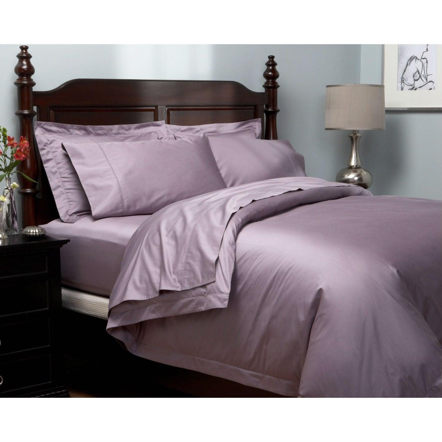 Full size 400-Thread Count Egyptian Cotton Sheet Set in Plum Purple - beddingbag.com
