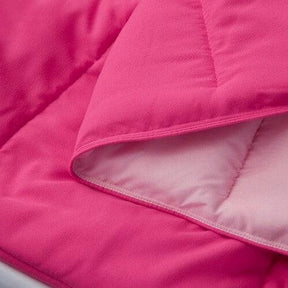 Full/Queen Traditional Microfiber Reversible 3 Piece Comforter Set in Pink - beddingbag.com