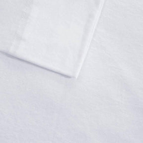 Full Size 4-Piece Cotton Blend Jersey Sheet Set in White - beddingbag.com