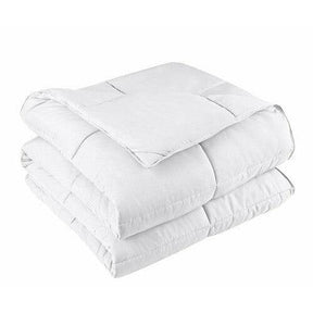 Full/Queen Traditional Microfiber Reversible 3 Piece Comforter Set in White - beddingbag.com