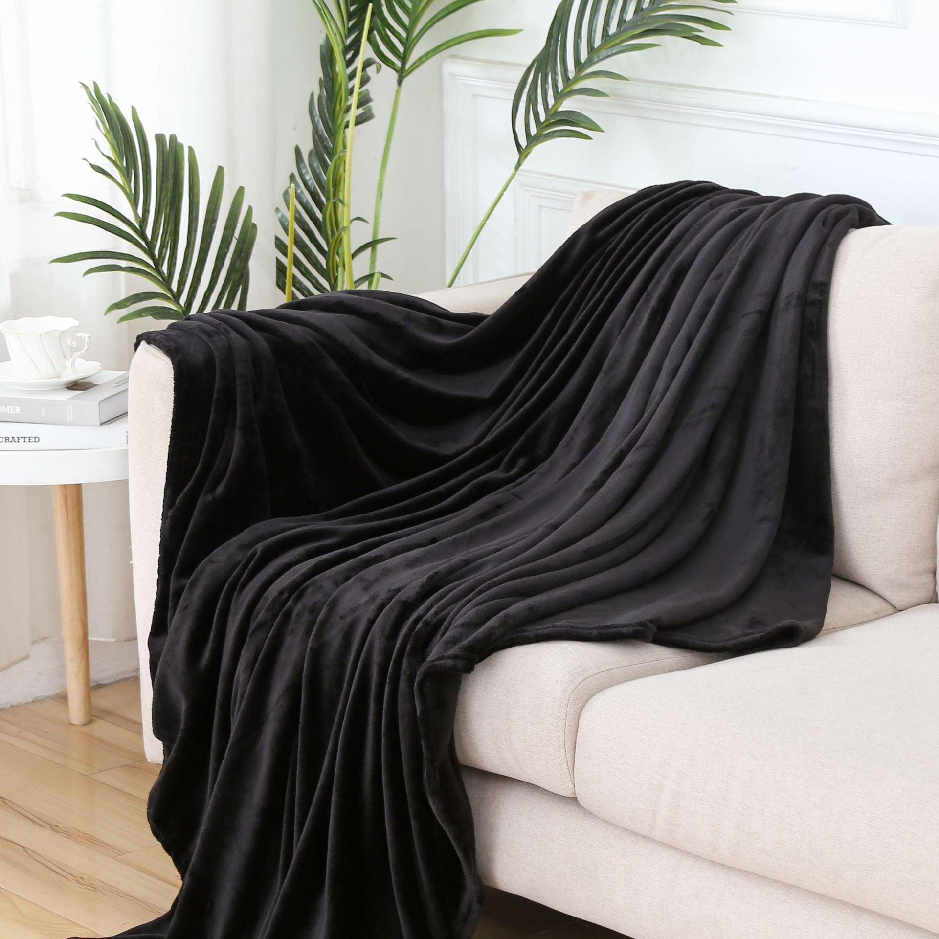 Black velvet online throw